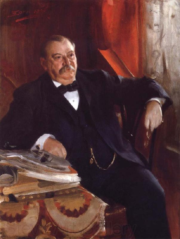 Anders Zorn President Grover Cleveland France oil painting art